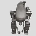 Gray Mechanical Robot Number 16 Featuring Industrial Structure With Multiple Arms And Legs 3d model