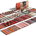 Various Packaged Food Products Including Assorted Meat Cuts and Sausages in Organized