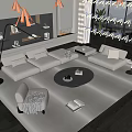 Modern Sofa Coffee Table Combination Sofa Coffee Table 3d model