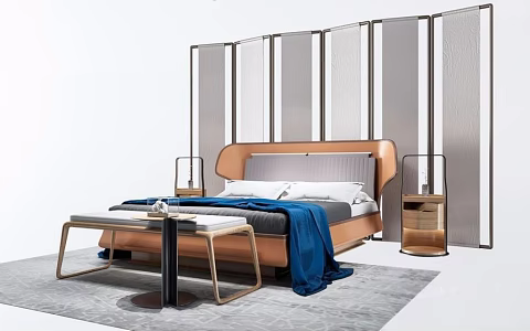 Double bed 3d model