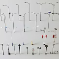 Outdoor Lights Collection With Various Street Lamp Designs And Light Poles
