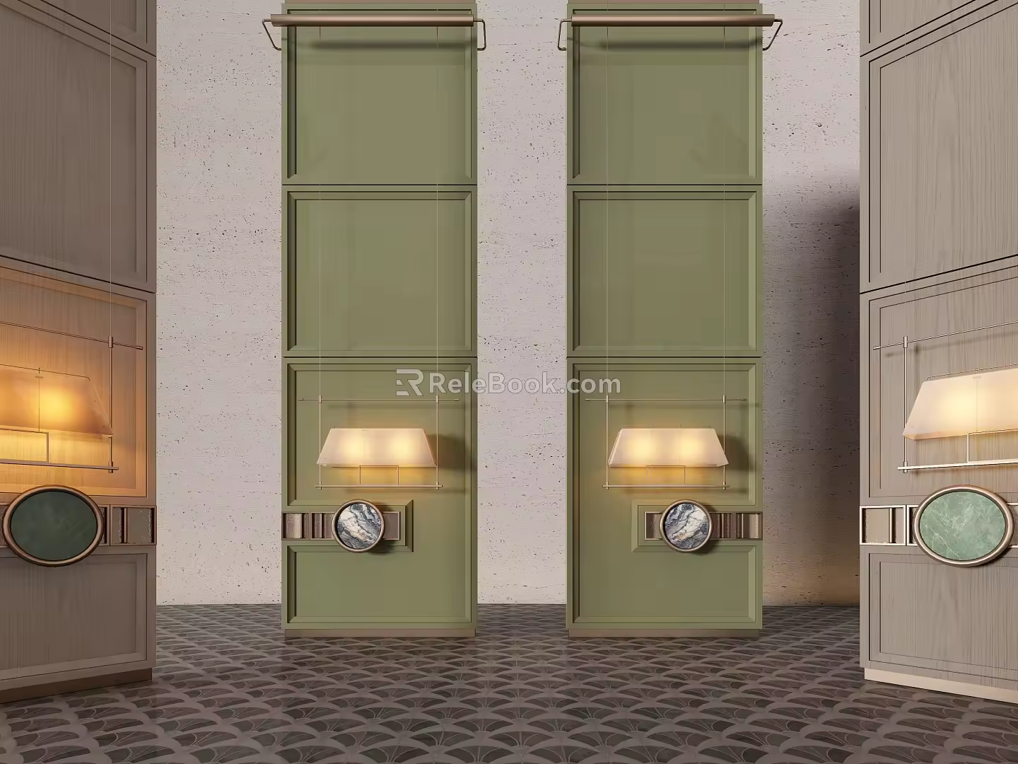 Modern screen partition 3d model