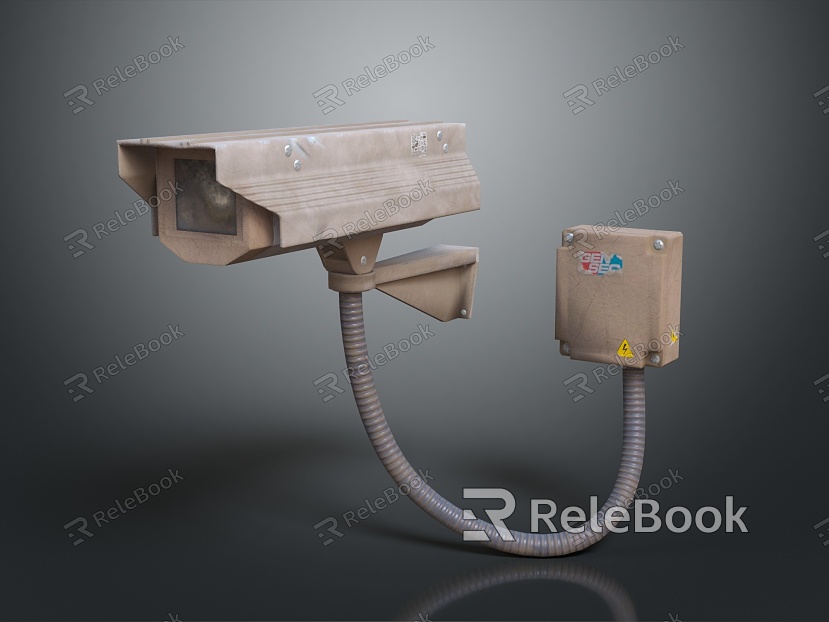 Modern Camera Monitor Head Security Surveillance Surveillance Camera model