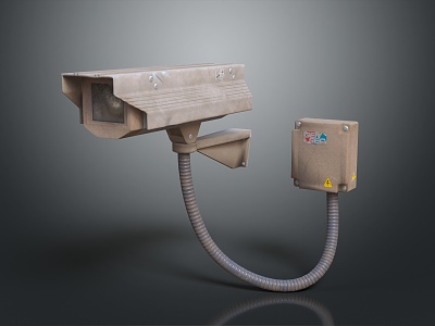 Modern Camera Monitor Head Security Surveillance Camera 3d model