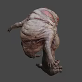 Terrifying Muscular Monster Character With Red Eyes And Rough Skin For Game Or Movie