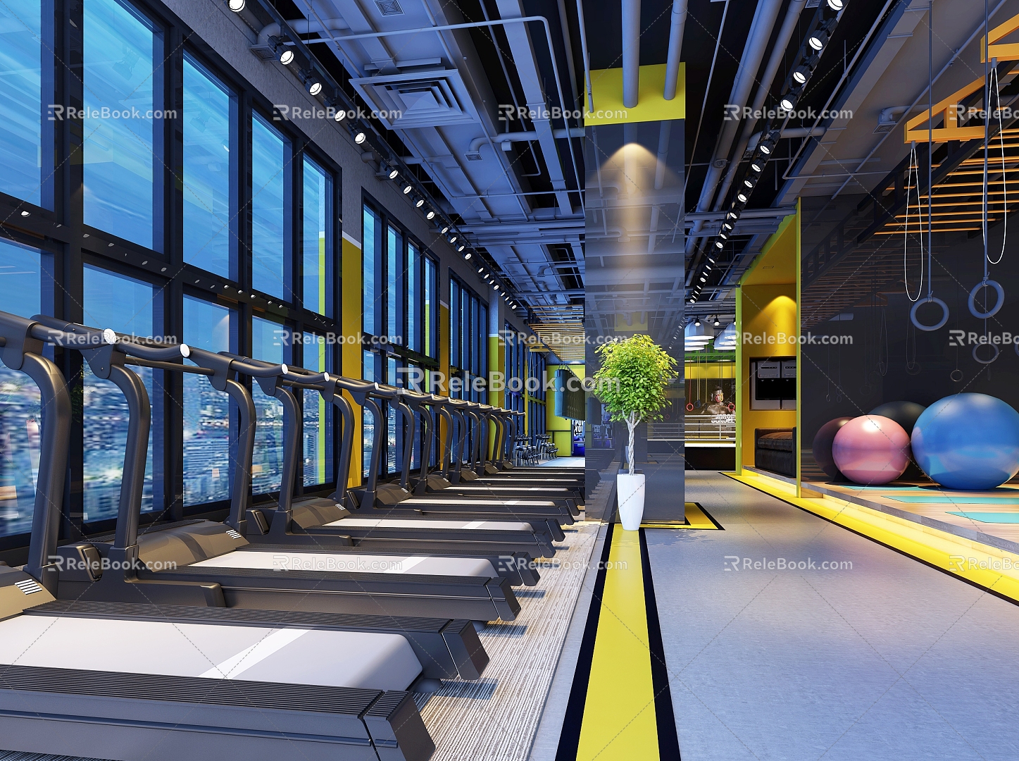 INDUSTRIAL LOFT GYM 3d model