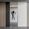 Modern Sliding Doors For Home Interior With Wooden Panels And White Frames
