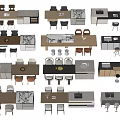 Stylish Bar Counter Interior Designs With Various Materials And Seating Options 3d model