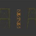 Industrial Metal Frame Equipment Featuring Multi Layered Vertical And Bracket Structures