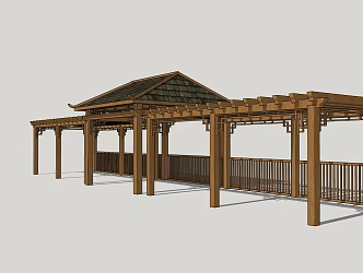 New Chinese-style Corridor 3d model