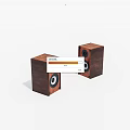 Pair Of Wooden Square Speakers With Classic Design For Home Audio