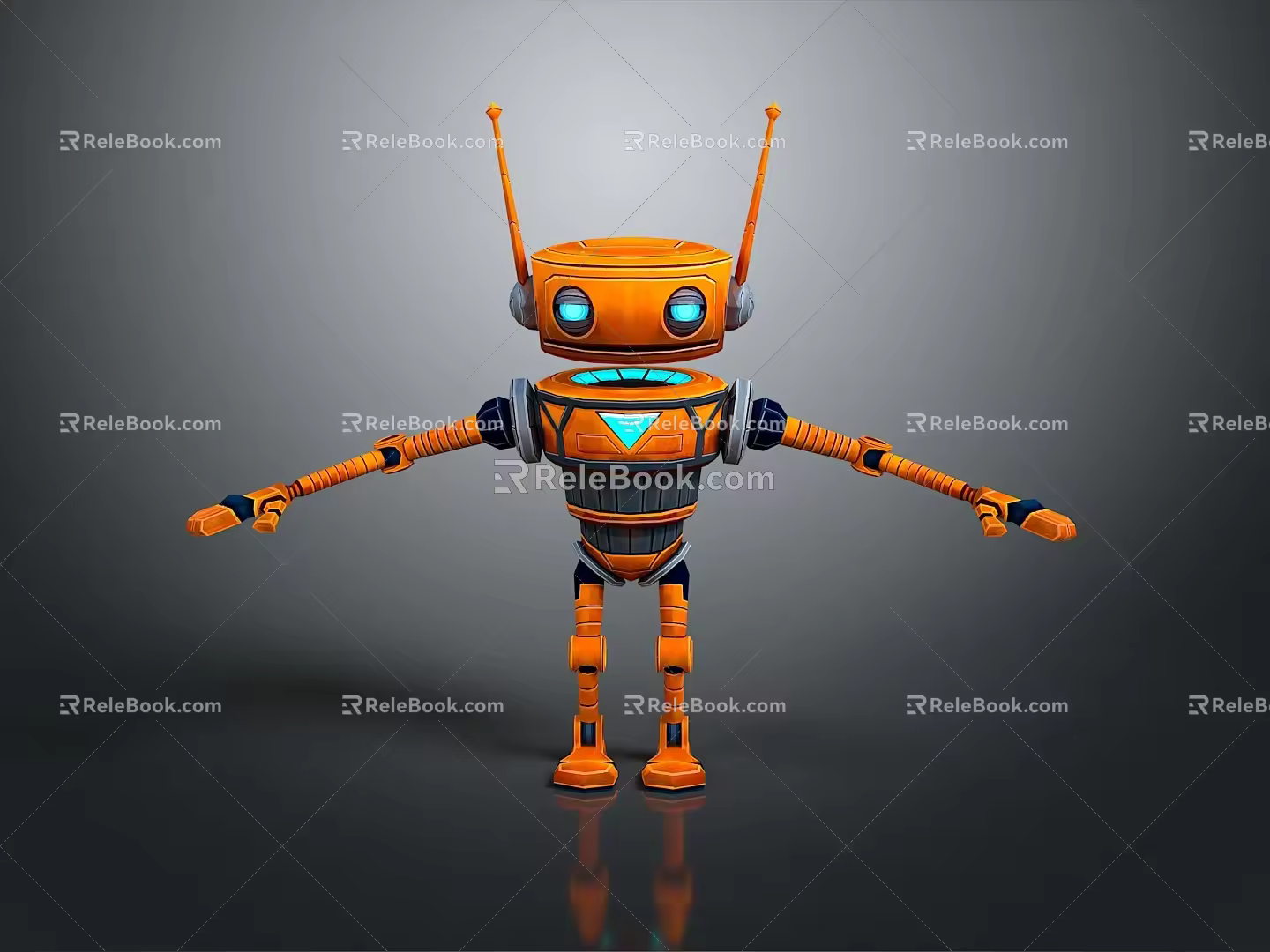 Industrial Robot Single Wheel Robot Double Wheel Robot Robot Robot Assistant Small Robot 3d model