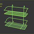 Wall Mounted Metal Three Tier Storage Shelf for Kitchen Bathroom Organizing Furniture