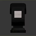 Black Office Stapler With White Accent And Round Base For Workspace And Daily Use