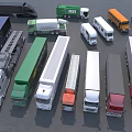 Different Types Of Commercial Trucks Showcasing Various Colors And Designs