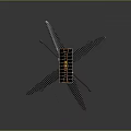 Solar Powered Space Probe With Deployable Solar Panels And Sturdy Support Legs Main Unit