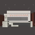 Modern Front Desk 3d model