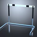 Durable Track and Field Hurdle With Metal Frame Black White Crossbar And Stable Support Legs