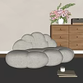 Modern double sofa 3d model
