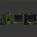 Green Portable Military Tactical Devices With Screens Control Panels And Joysticks