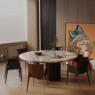 Modern table combination 3d model