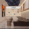Modern Hair Salon Interior With Arched Mirrors White Chairs And Marble Flooring