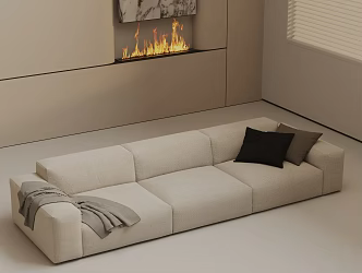 Three-seat sofa 3d model