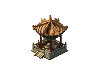 Forbidden City Chinese ancient building pavilion Chinese pavilion courtyard 3d model