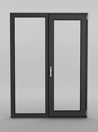 Sleek Modern Storage Cabinet With Black Frame And Glass Door Design 3d model