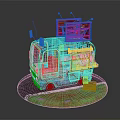 Modern Camper Car RV Camper Car Camper Trailer 3d model