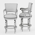 American Bar Chair 3d model