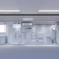 Home Appliances Specialty Store Interior With Displayed Water Heater Air Conditioner Digital Screens And Cabinets
