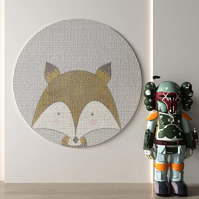 Modern Round Carpet Cream Wind Carpet 3d model