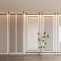 Water ripple glass partition metal mesh grille partition crystal glass art partition metal partition glass partition screen 3d model