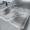 Stainless Steel Commercial Kitchen Appliances With Dishwasher Sink And Storage Racks