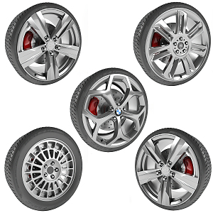 Modern tires car tires 3d model