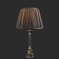 Elegant Table Lamps With Pleated Lampshades And Gold Accent Bases