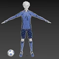 Three-Shading Two-Material Character Male Character Two-Dimension Style Cartoon Boy Sports Beautiful Man Boy Handsome Man Day Animation 3d model