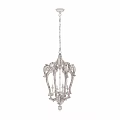 Elegant Vintage Chandelier With Ornate Carvings And Illuminated Candle Lights