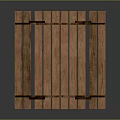 Wooden Outdoor Picnic Table With Attached Benches And Sturdy Long Tabletop