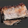 Elegant Red Crystal Cluster Decorative Ornament Set on Natural Rock Base