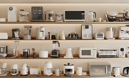 Kitchen Appliances Kitchen Supplies Coffee Machine Oven Microwave Oven Soybean Milk Machine Rice Cooker Water Dispenser Bread Machine 3d model