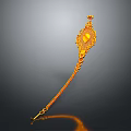 Elegant Golden Bracelet With Intricate Floral Design And Yellow Gemstone Chain
