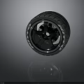Automotive Parts High Performance Tire With Black Wheel Rim And White Lettering