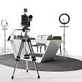 Modern live broadcast station live broadcast equipment 3d model