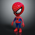 3D Spiderman Cartoon Character Model With Red And Blue Suit And Mask