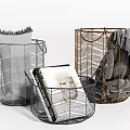 Stylish Metal Storage Baskets Ideal for Organizing Blankets and Books at Home