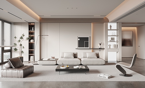 Modern Living Room Minimalist Living Room 3d model