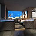 Modern Restaurant Interior With Elegant Lighting Wooden Decor And Cozy Seating Areas