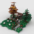 Commercial Equipment For Crafting Natural Countryside Lego Scenes With Trees Sheep And Bench